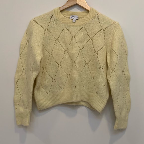 & Other Stories Alpaca & Wool Blend Yellow Sweater - Picture 2 of 4
